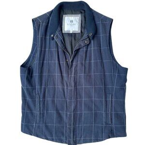 Lanai Collection  Blue Plaid Cotton Vest